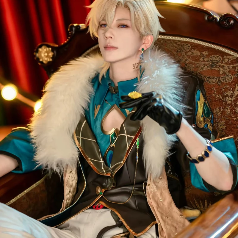 لعبة هونكاي ستار رايل افينتورين أزياء تنكرية شعر مستعار نظارات مجموعة كاملة من ملابس لعب الأدوار الأنيمي حفلة كرنفال الهالوين