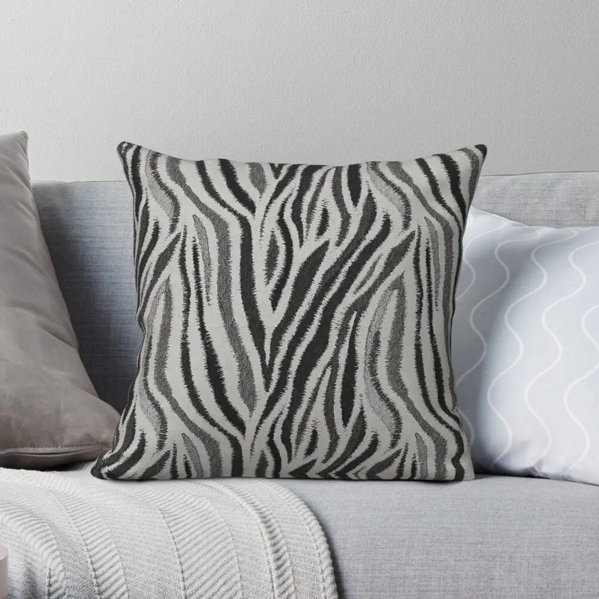 

Zebra Stripes Stripes Square Pillowcase Polyester Linen Velvet Pattern Zip Decor Sofa Cushion Cover Wholesale