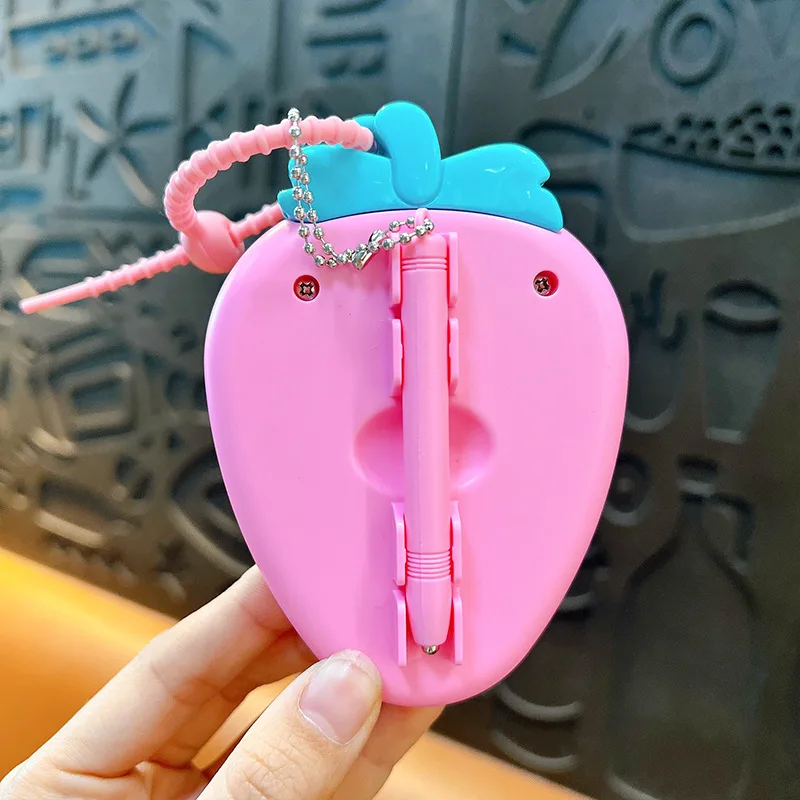 Leuke simulatie fruit stress magnetische tekentafel sleutelhanger hanger schattige aardbei ananas tekentafel feestcadeau