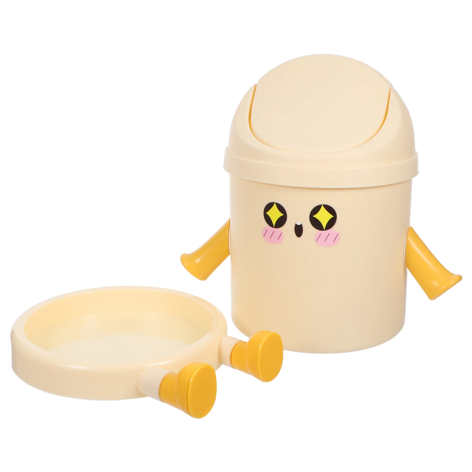 

Household Tabletop Small Trash Can Desktop Mini Storage Bucket Cute Pp Garbage Office