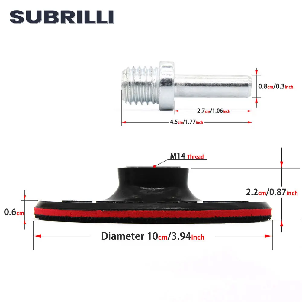 SUBRILLI 4 بوصة قطعة التلميع الجاف 100 مللي متر مرنة الماس ألواح التلميع ل ماكينة نحت رخام الجرانيت ماكينة تجليخ الأرضيات الخرسانية القرص