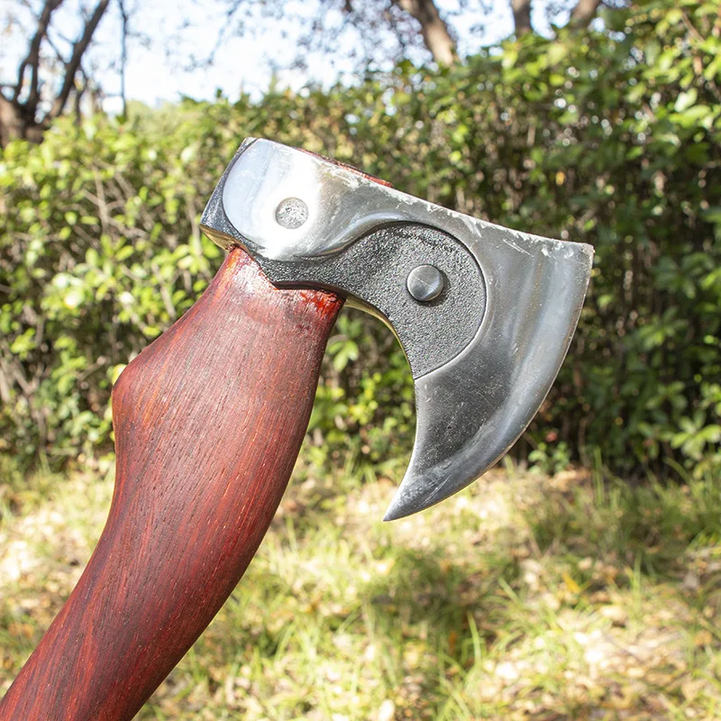 جديد الراقية تزوير في الهواء الطلق الكمثرى الخشب تاي تشي الفأس التكتيكي EDC الغابة الفأس لأدوات تسجيل وقطع التخييم مريحة #4