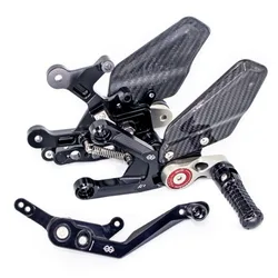 Footrest Foot Pegs for Honda CBR1000RR CBR1000RR-R 2020 2021 2022 2023 Carbon Fiber Heel Wing Adjuster Rearset