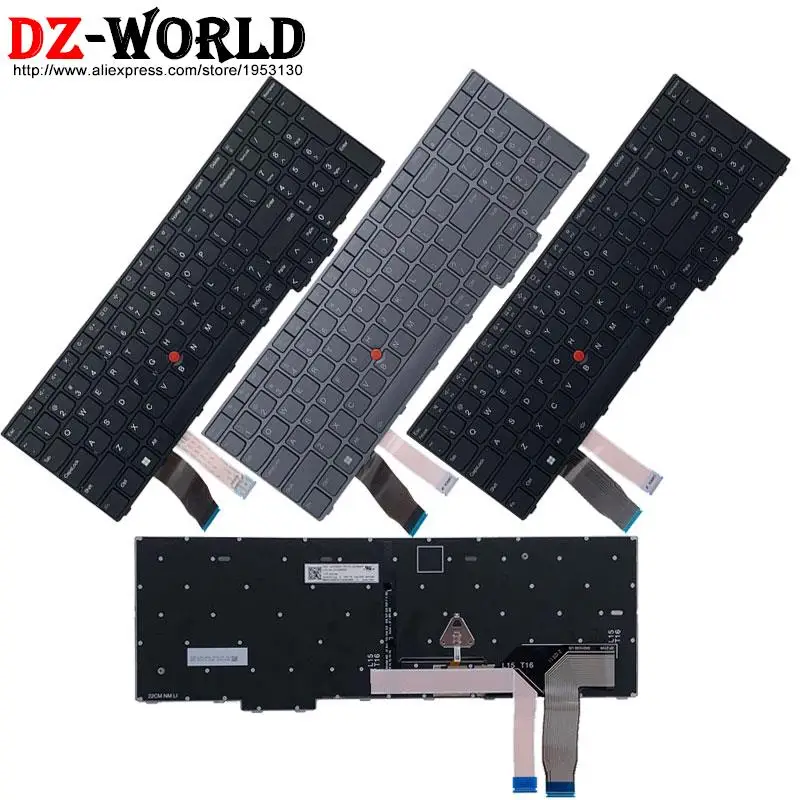 

US English Backlit Keyboard for Lenovo Thinkpad L15 Gen3 T16 P16s Gen1 Laptop 5N21D93686 5N21D93723 5N21D93876 5N21D93643