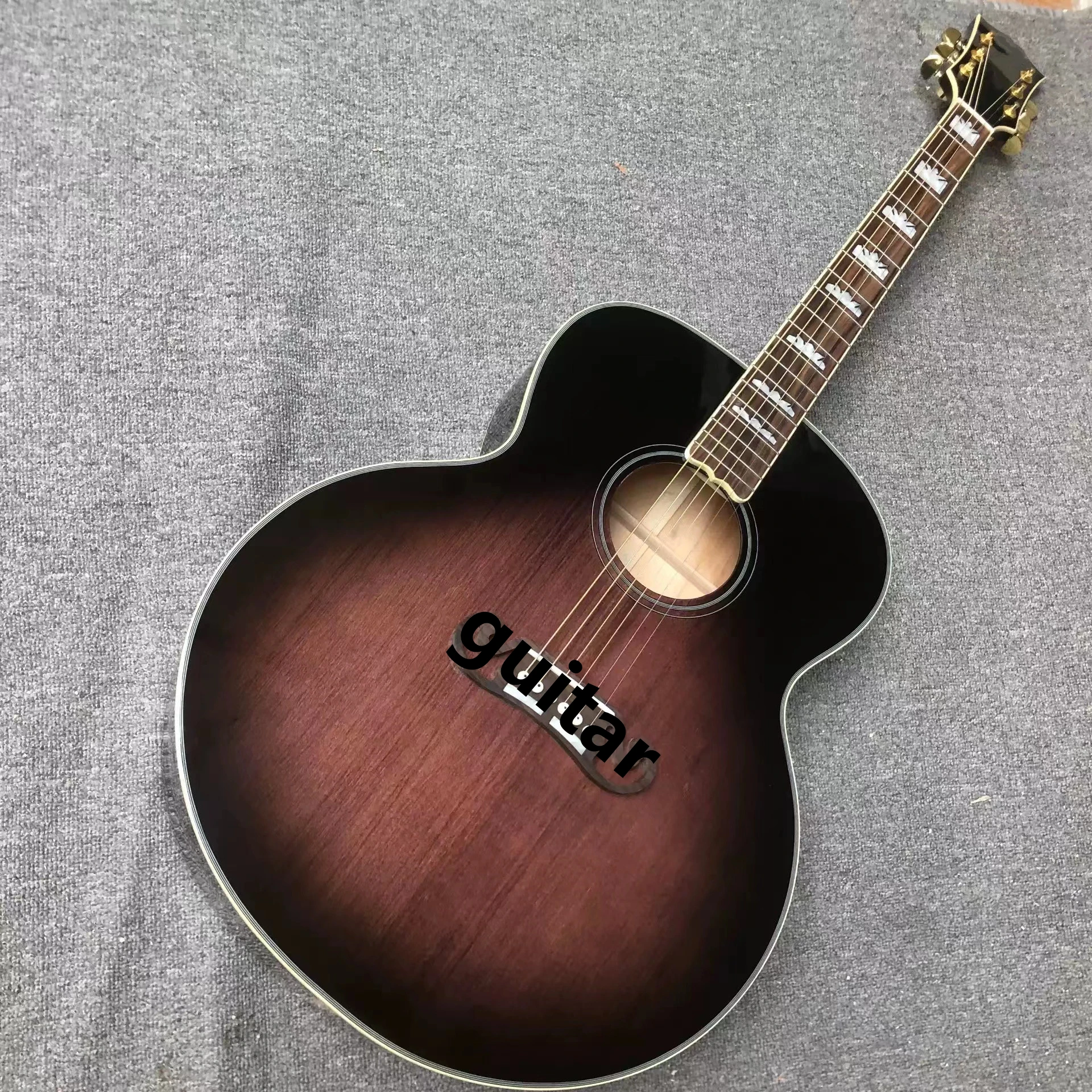 

43 inch J200 series smoke gray glossy paint acoustic acoustic guitar
