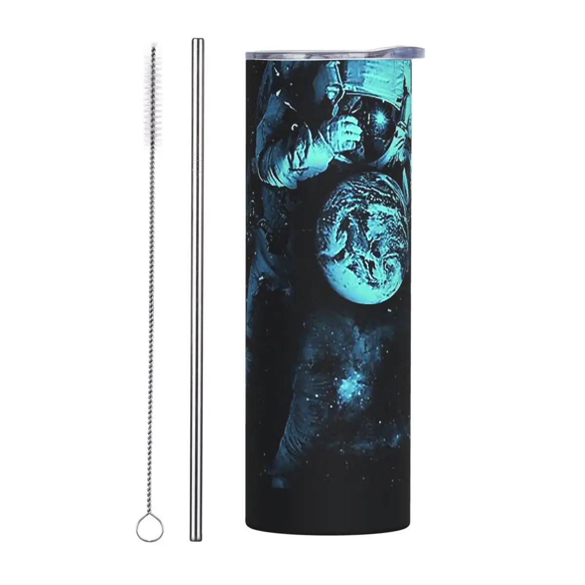 It's A Small World After All Stainless Steel Tumbler Vacuum Insulated Mugs Thermal Cold Bottle Straw With Lid 20oz
