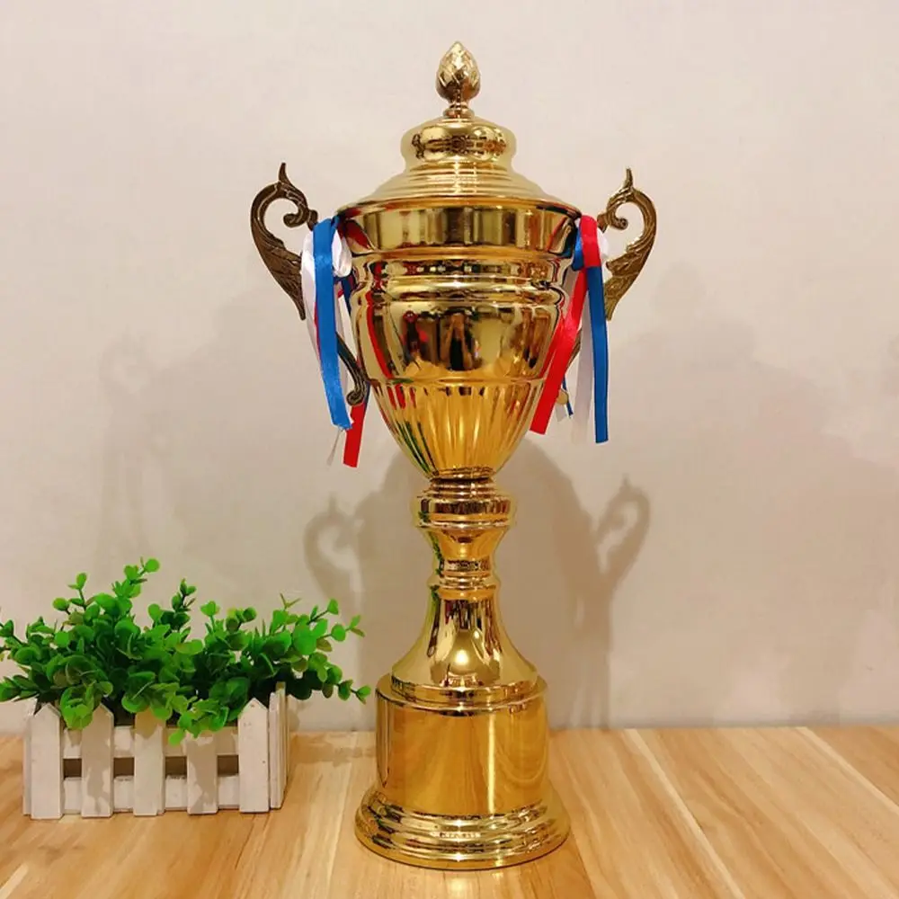 New 37/42/47/52cm Metal Trophy Large Size Gold Color Champion Trophy Customizable Design Metal Model Gold Trophy Sports Games