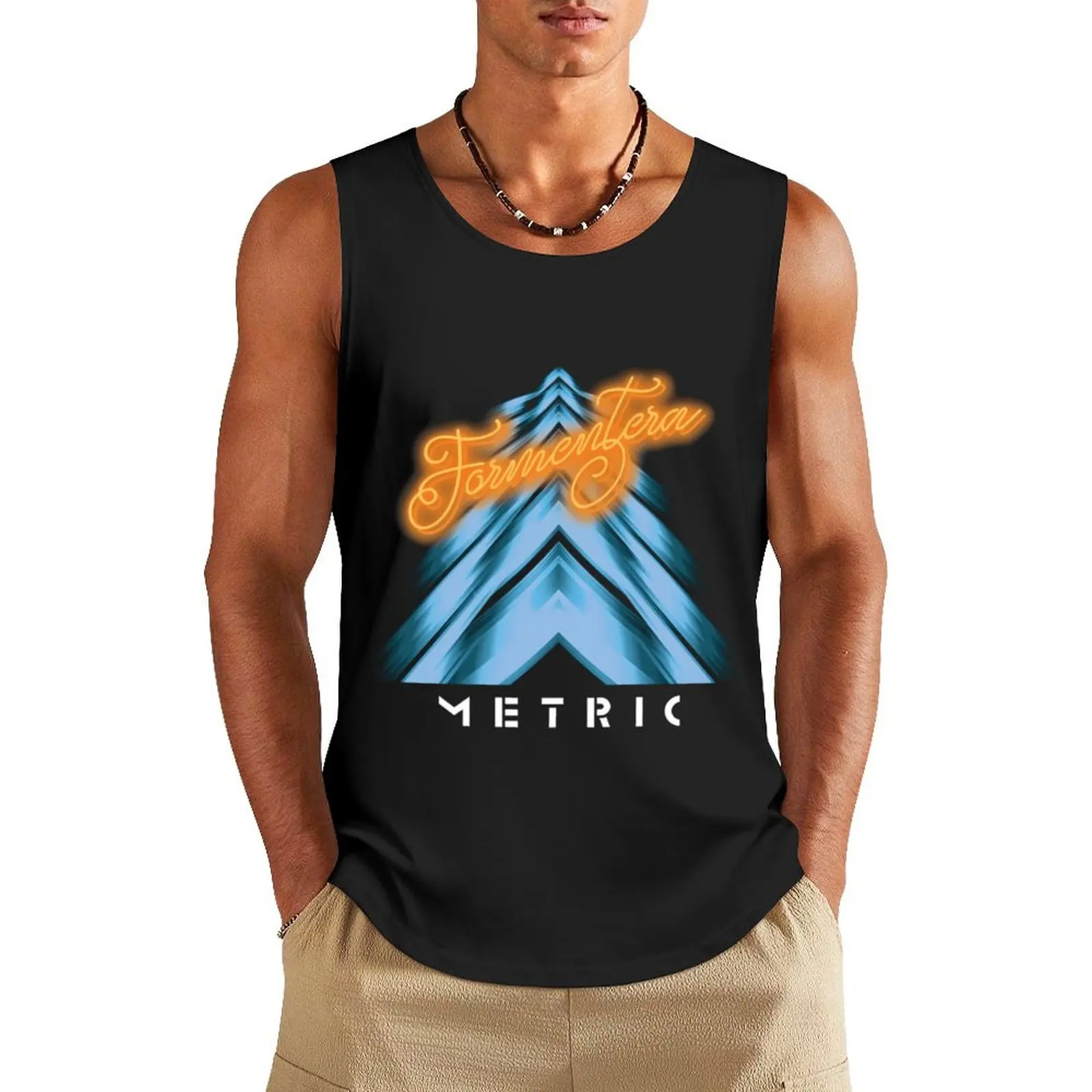 

Metric Band Tank Top gym top men clothing summer clothes man 2025