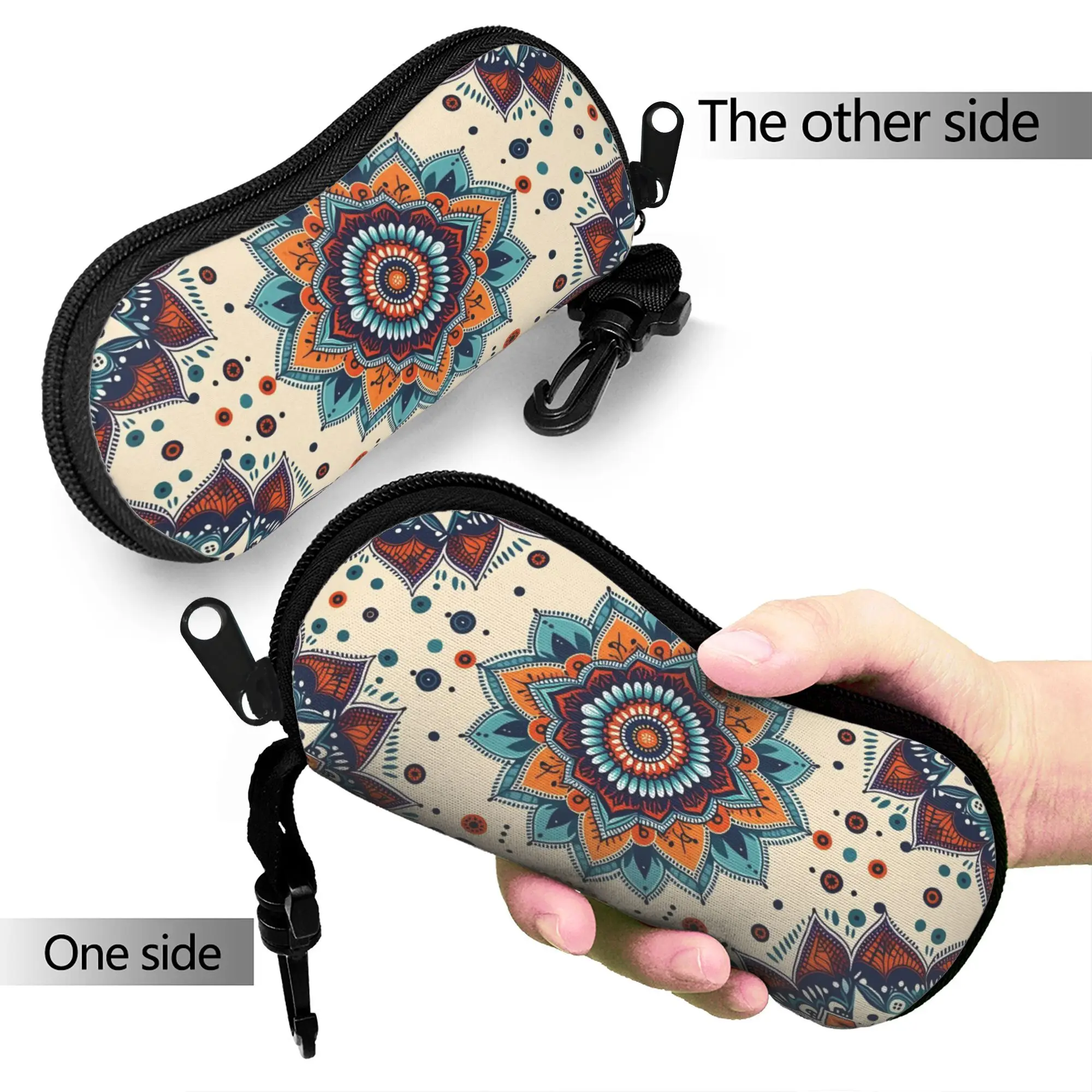 Retro Bohemian Woven Pattern  Glasses Case Unisex  Sunglasses Pouch Fashion Original Eyewear Storage Outdoor Eyeglass Protector