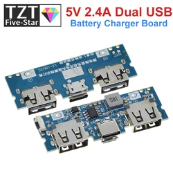 Micro/Type-C USB 5V 2.4A Dual USB 18650 Boost Battery Charger Board Mobile Power Bank Accessories For Phone DIY