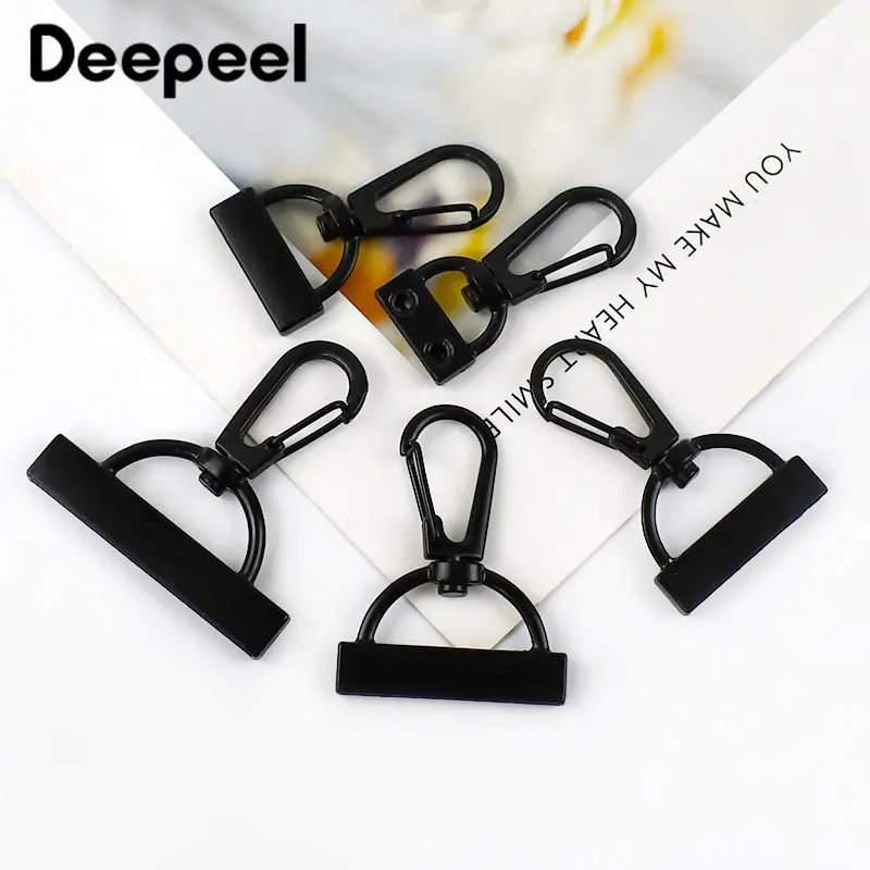 10Pcs Deepeel 20/26/30/38mm Metal Bag Buckle Webbing Lobster Clip Hooks Carabiner Buckles Screw DIY Handmade Decor Accessories