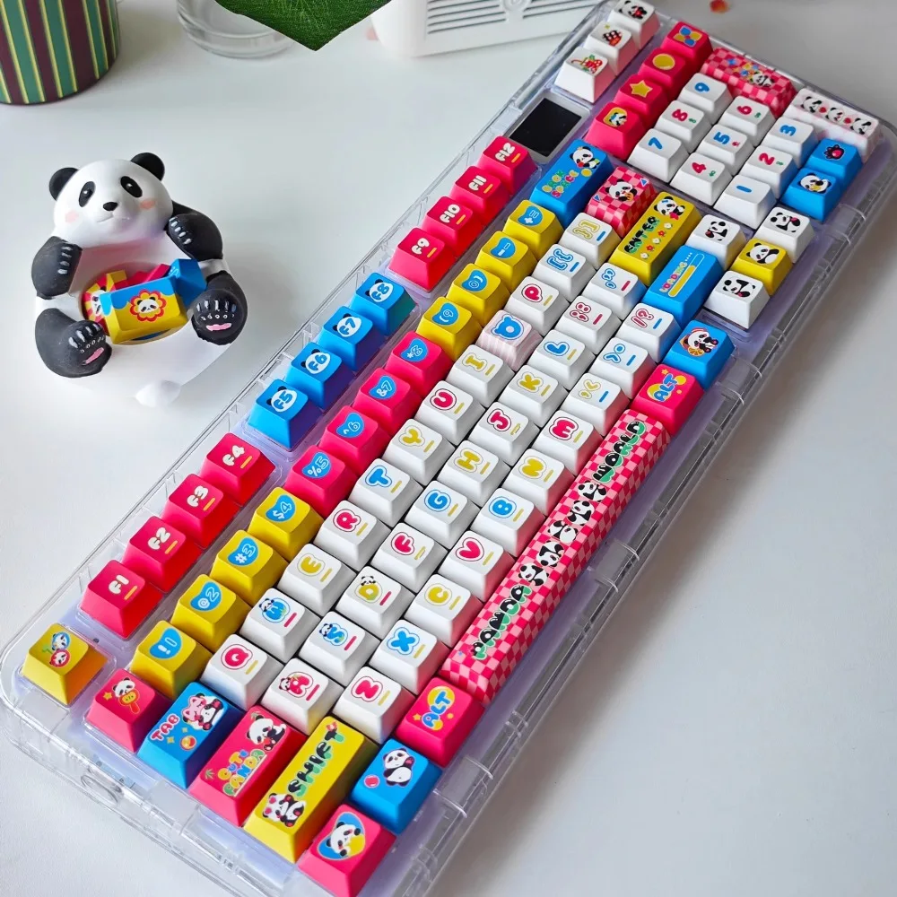 

Panda Theme Keycap Set 146 Keys Cherry Profile PBT Thermal Sublimation Custom Keycap for Magnetic Keyboard Accessories 68/75
