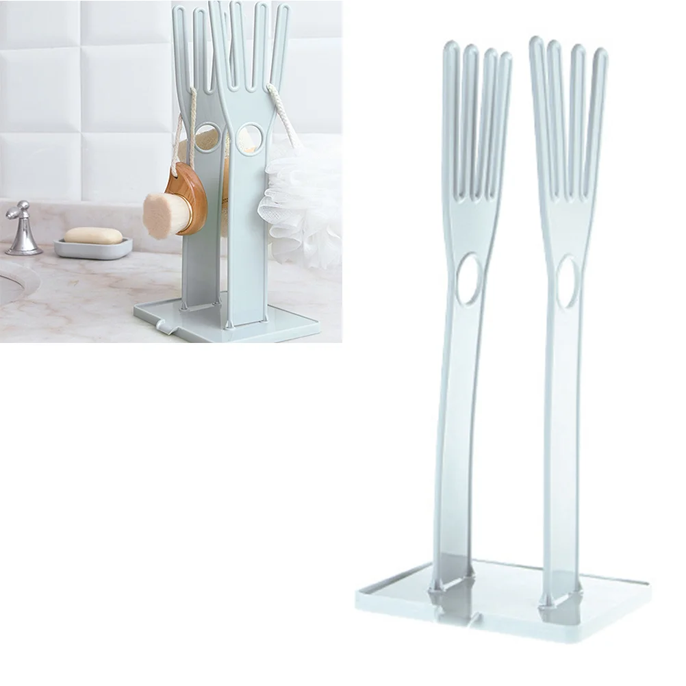 Rubber Gloves Storage Rack Dish Cloth Shelf Multi-functional Drain Kitchen Holder