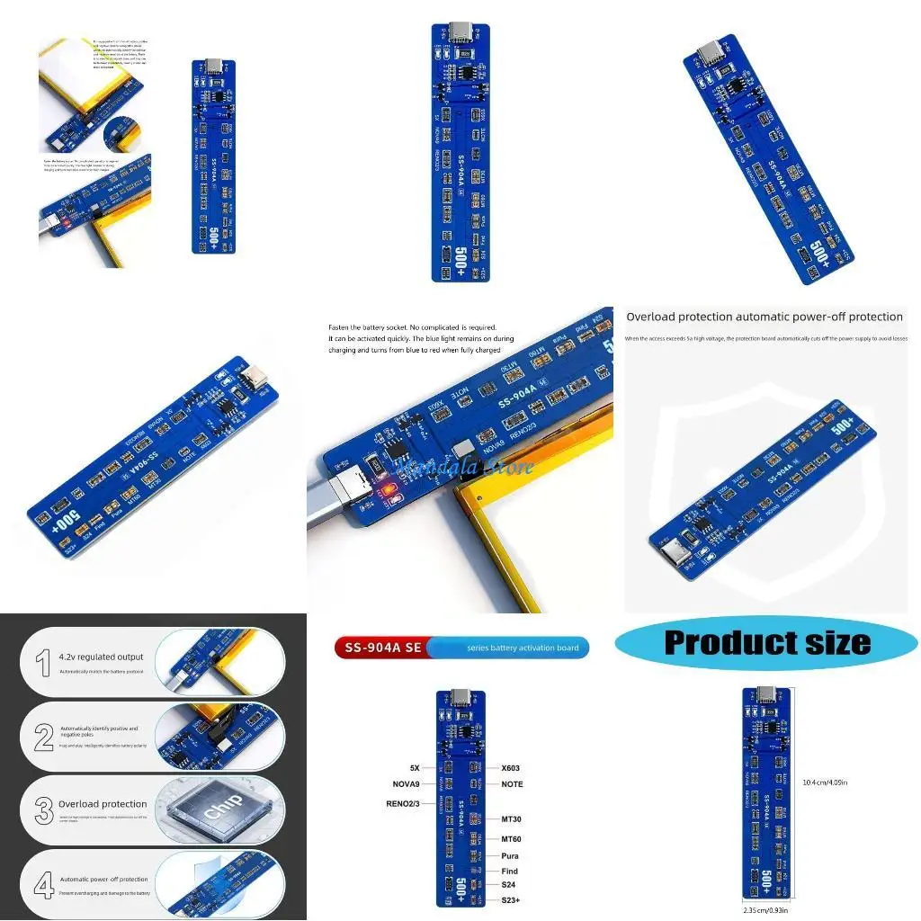 

U2JC Professional Phone Battery Reactivator Safe Recovery Tool For Dead Cell Recovery DIY Repair With Overload Protective