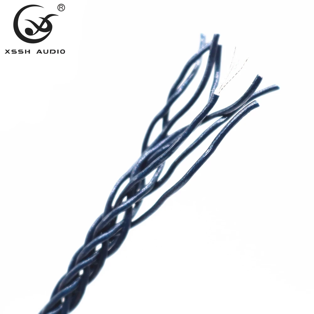 YIVO XSSH 7N OCC Pure Copper Upgrade Headphone Cable, OD3.8MM Soft Professional HiFi Audio Replacement Wire, Length 1M-10M