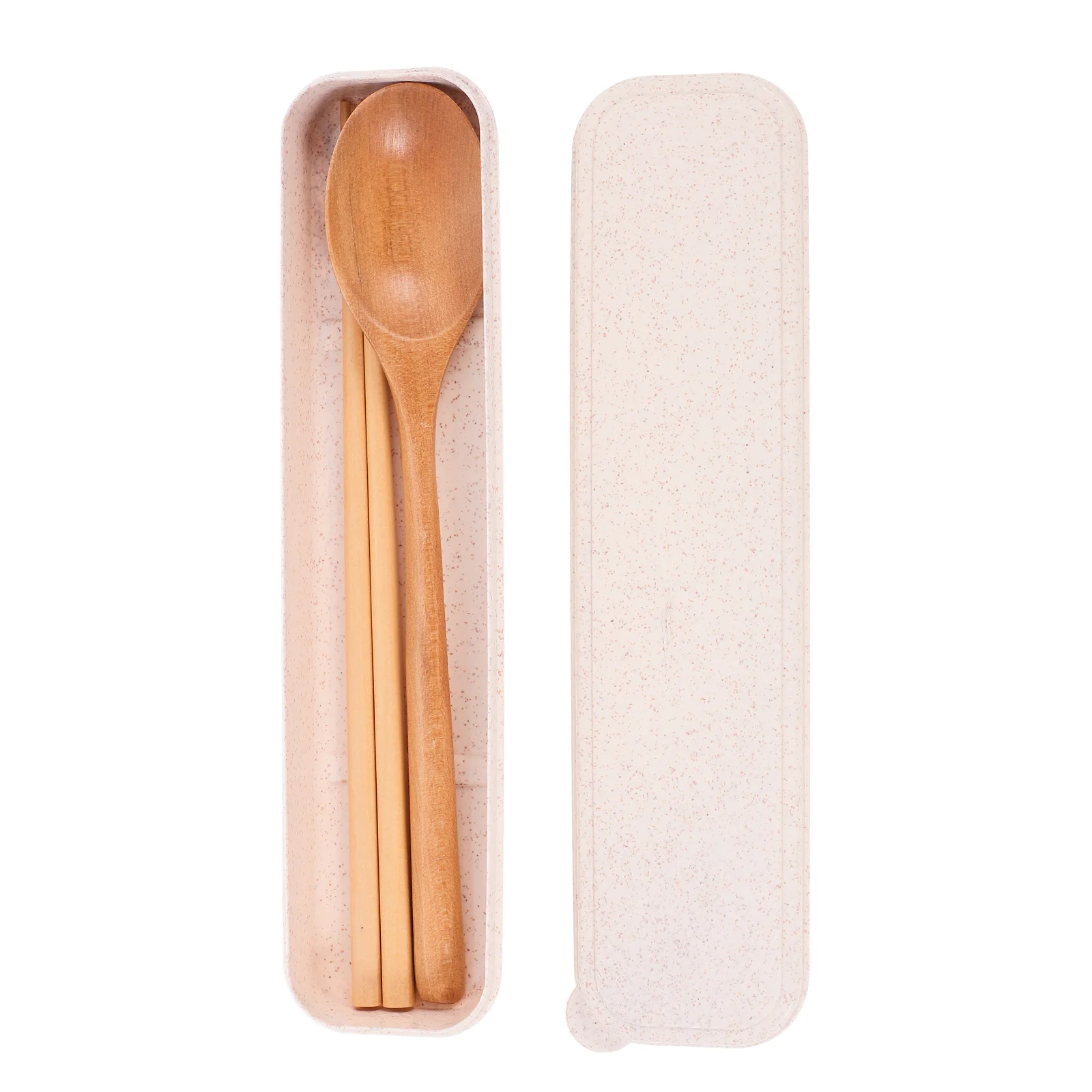 

3 Pcs Portable Wooden Tableware Cutlery Chopstick Case Container Utensils Lotus Tree Silverware Sleeves