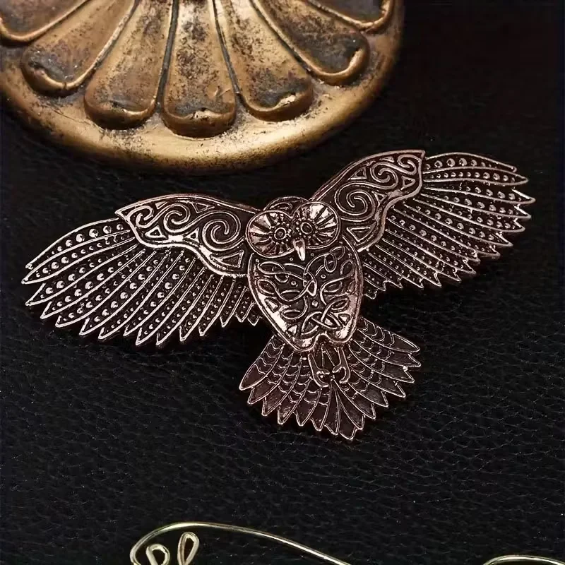 Wikinger-Eulen-Haarspange, Vintage, trendige Persönlichkeit, Damen-Accessoire, Party-Schmuck, Valentinstag, Mutter, Geburtstagsgeschenk – Detail 1