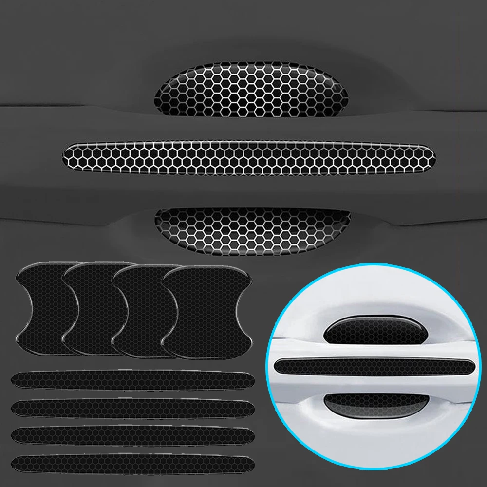 

4pcs Car Handle Anti-collision Protection Strip Car Door Handle Bowl Scratch Protective Sticker Car Exterior Styling Accessories