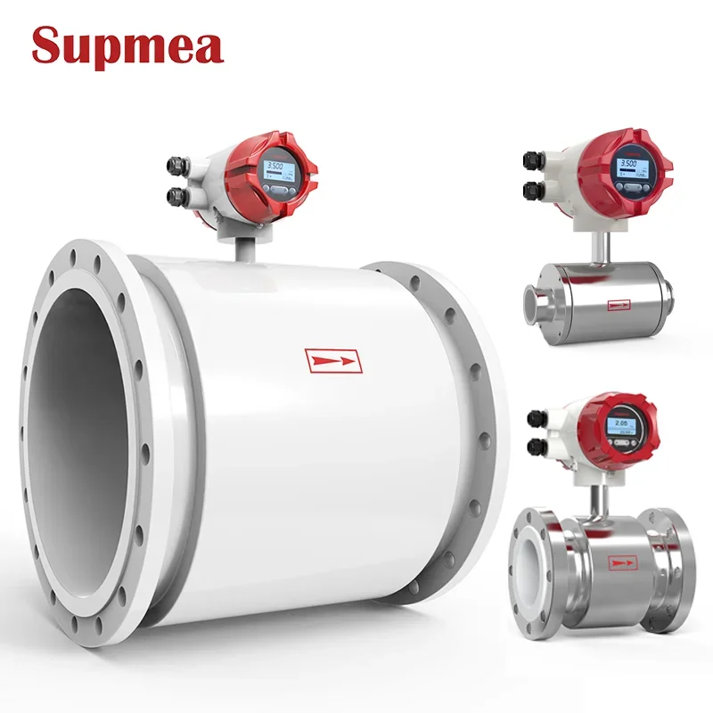 Digital water food grade flowmeter electronic flow meter industrial intelligent sewage water magnetic electromagnetic flowmeter