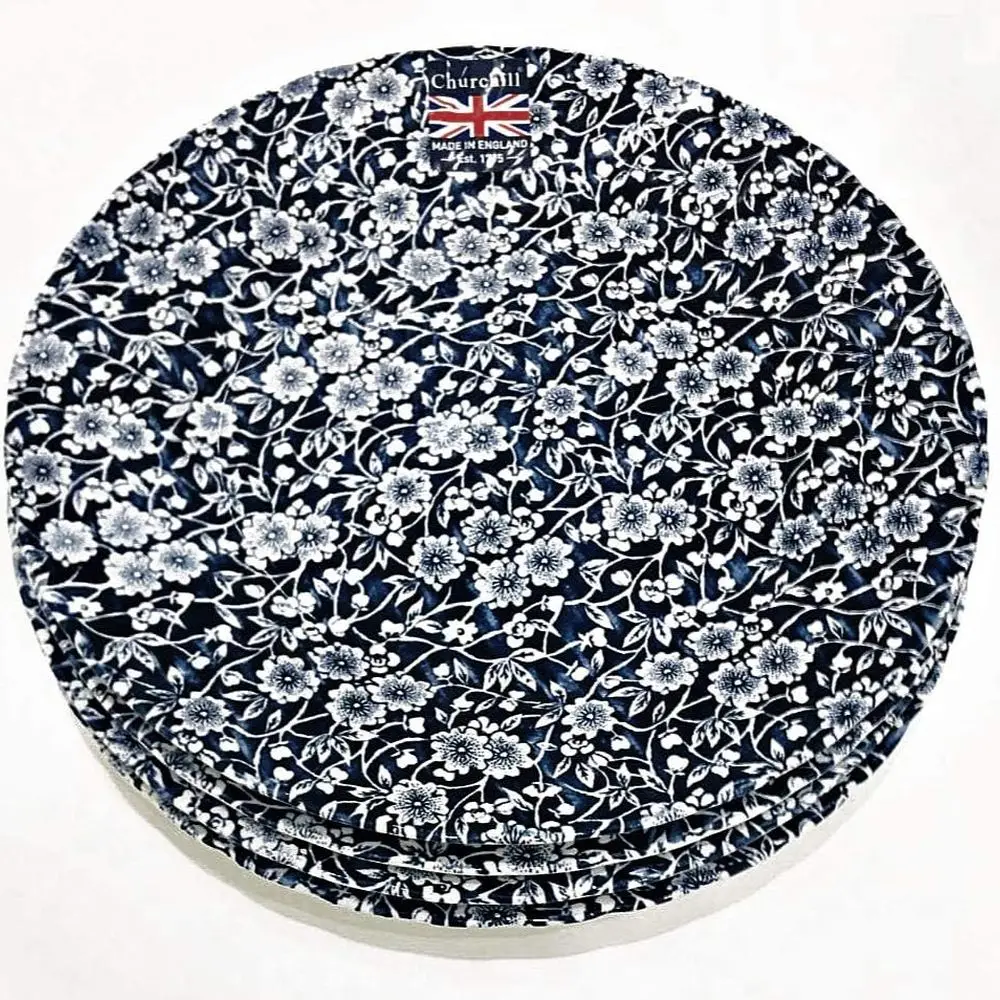 

Набор обеденных тарелок Churchill Victorian Calico из 4 предметов | Ручная работа в Англии