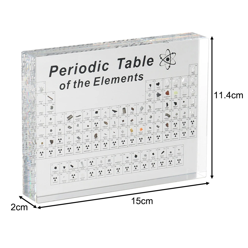 

Dive into the World of Chemistry with this Acrylic Periodic Table Includes Real Element Samples Great for Science Projects