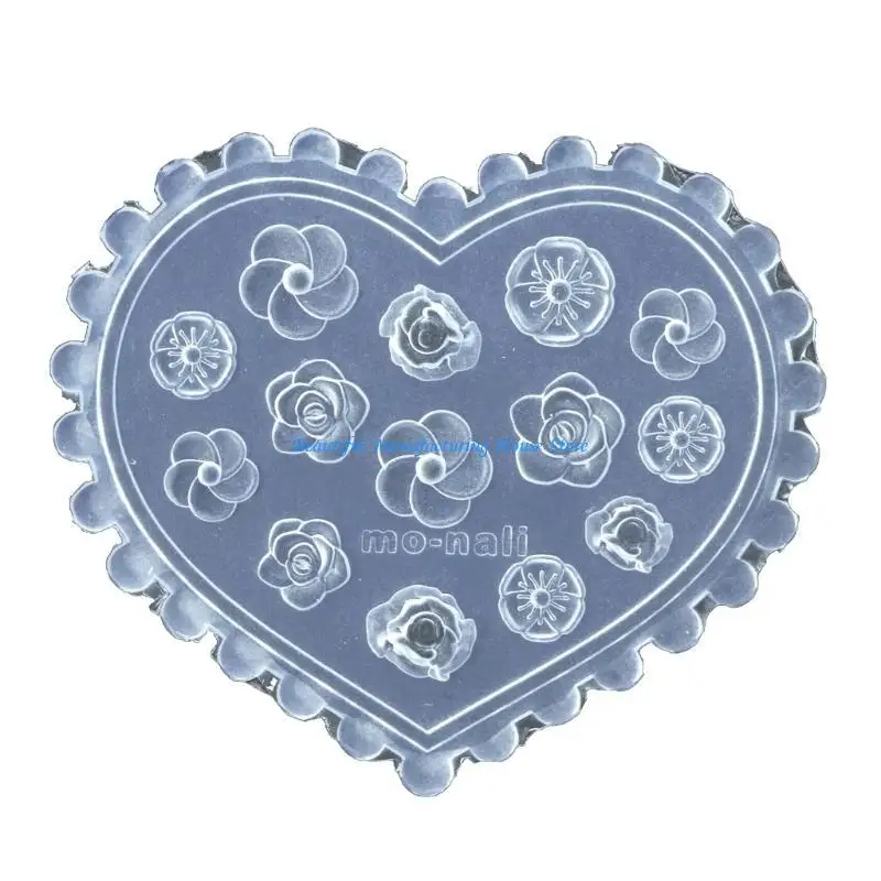 

E56A Acrylic Gel Tools Resin Mold Mini Size Art Silicone Mold Flower Star Floral Template Jewelry Making Tools Decor