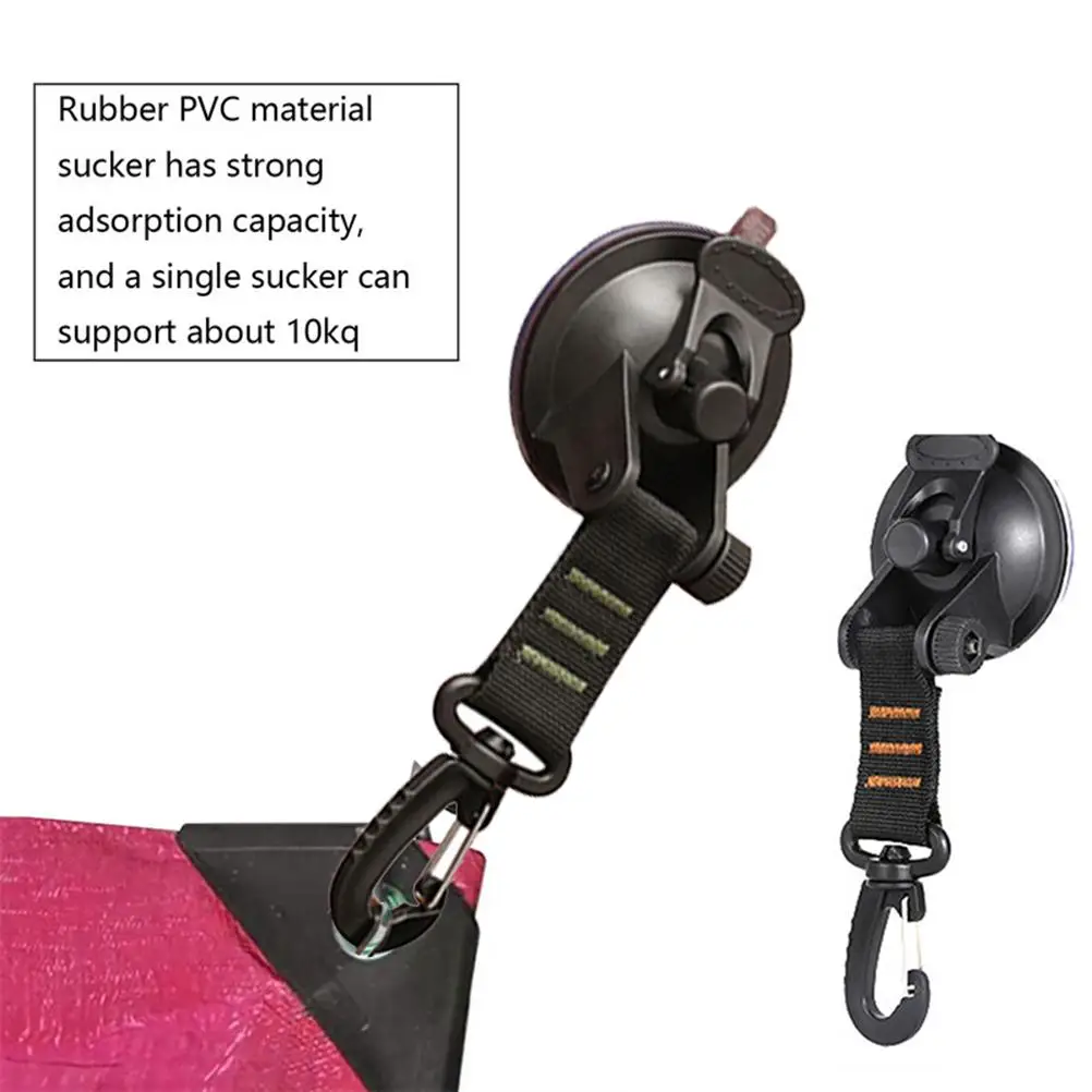 

4Pcs Car Tent Vacuum Sucker Suction Cup Hooks with Securing Tie Down Camping Tarp Accessories Side Awning Heavy Duty Wholesale