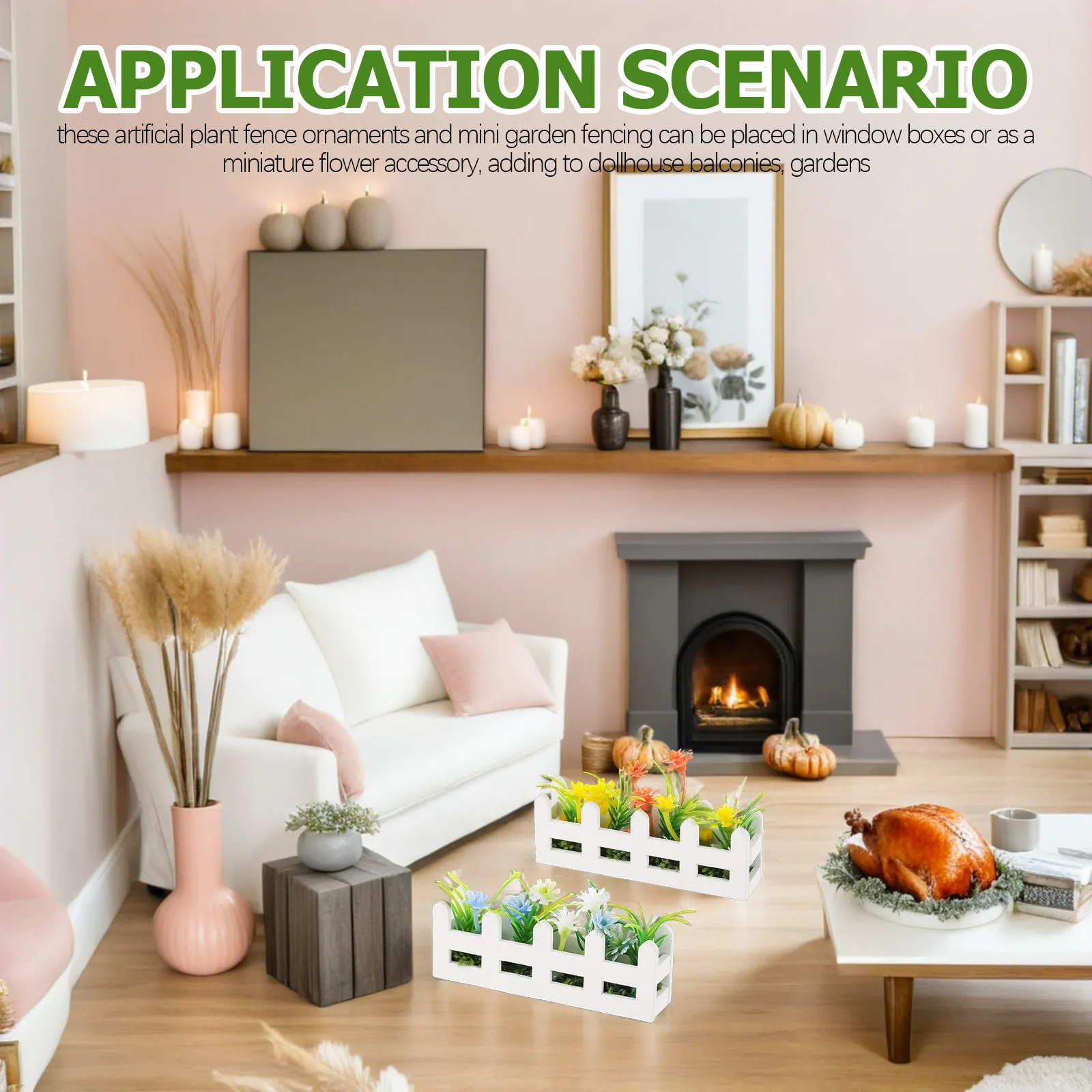 

Набор из 4 миниатюрных заборчиков для кукольного домика с искусственной растительной стеной для декора бонсай, искусственная зелень для оконных ящиков и балконов кукольных домиков
