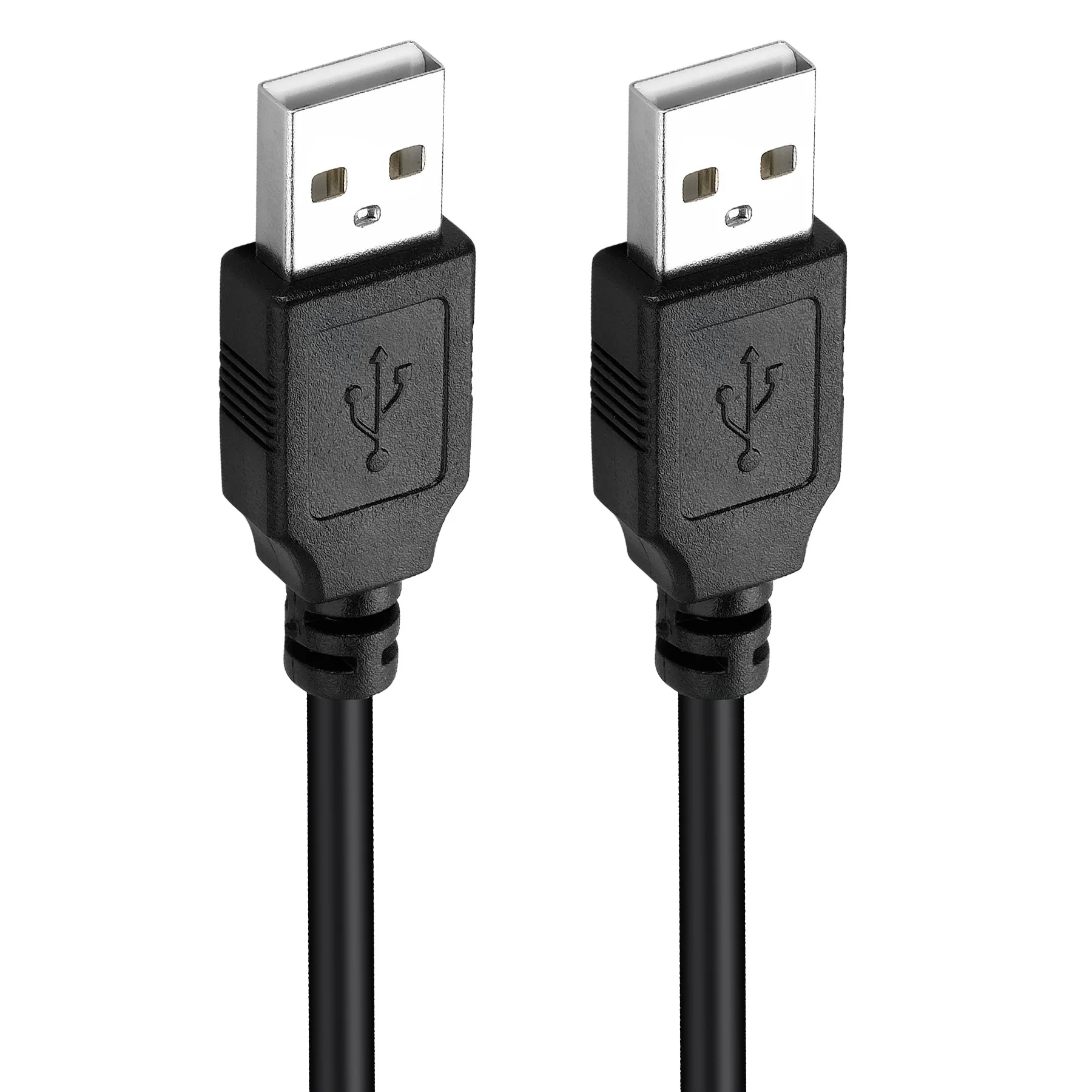 Bochara USB 2.0 Type A Male to Type A Male Cable Foil+Braided(inside) Dual Shielded 1.5m 3m 5m Black