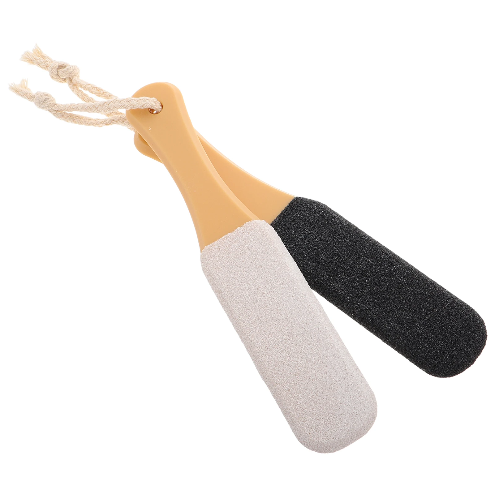 

2pcs Foot Rubbing Board White Corundum Black Silicon Exfoliator Tool Callus Remover Feet Scrubber Pumice Stone File Hard Skin