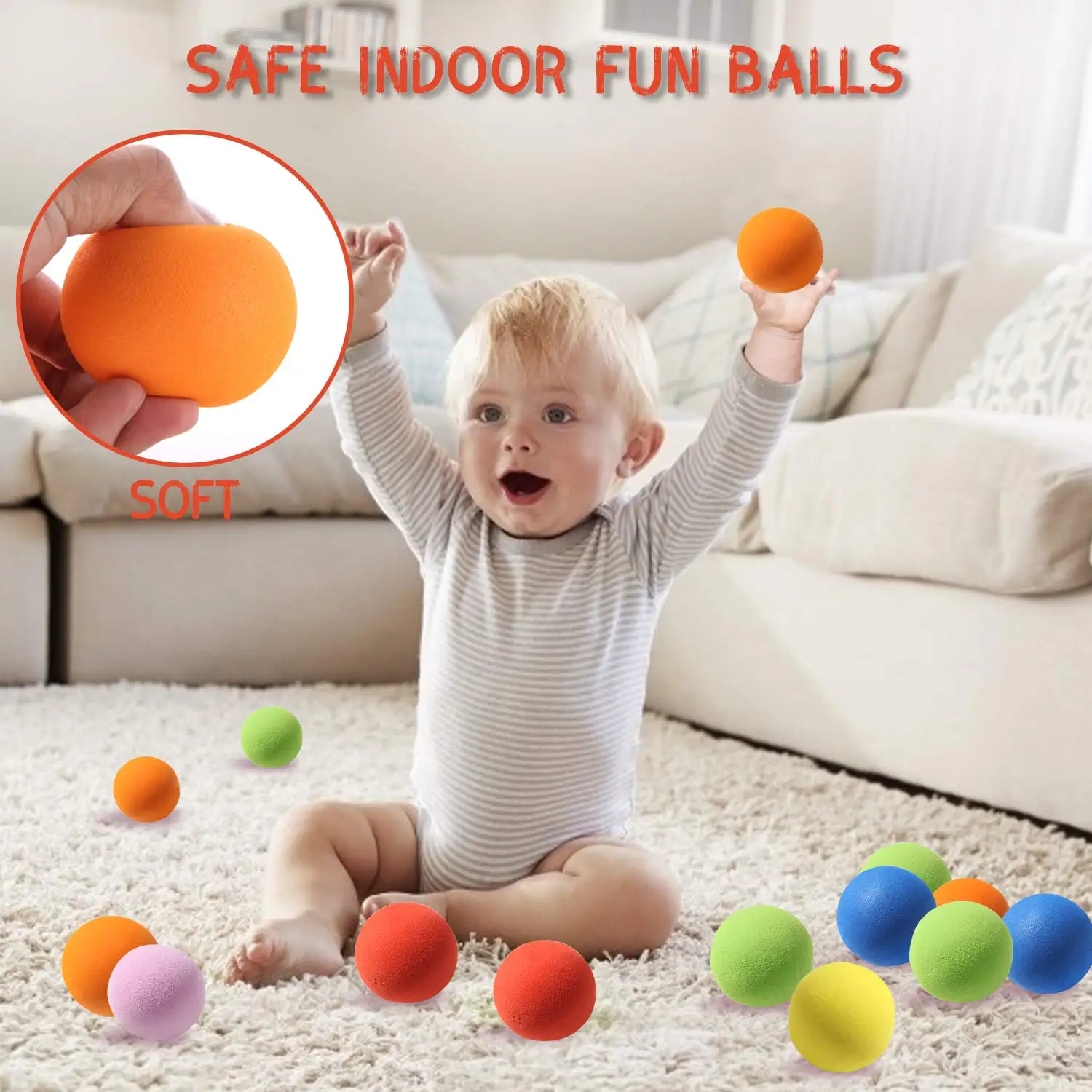 Soft Foam Balls for Air Toy Gun Lightweight Mini Play Ball for Safe Indoor Toys Fun Vibrant Assorted Colors Refill Pack Blasters