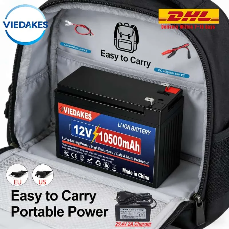 

Premium✅10500mAH 12V Lithium Battery Built-in BMS – 1000+ Cycles Overcharge Protection for Camping Lantern Emergency Lighting