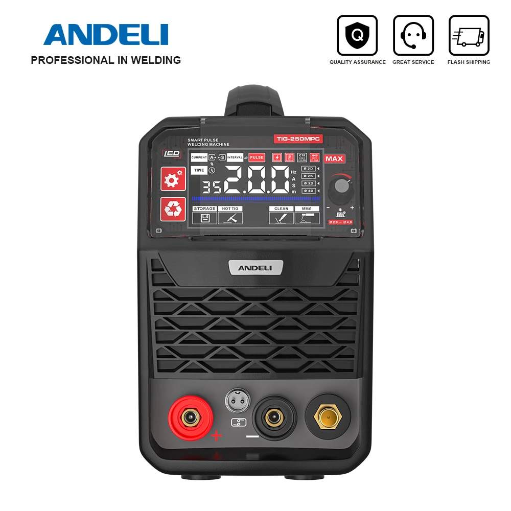 ANDELI TIG saldatrice Pulse MMA Clean 3 in 1 LED Screen DC Inverter TIG saldatrici saldatura ad arco per principianti