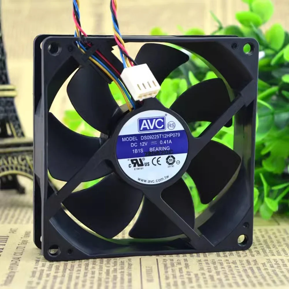 DS09225T12HP079 DC 12V 0.41A 9025 90mm 4 four-wire PWM CPU cooling fan thermostat for AVC