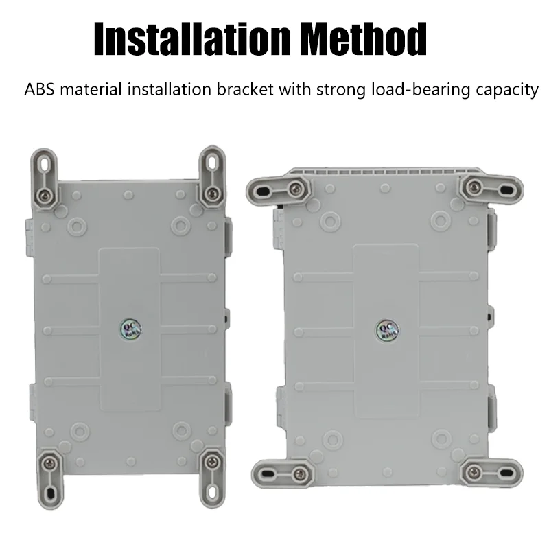 Outdoor Waterproof ABS Plastic Junction Box IP66 Grey/Transparent Cover Electronic Distribution Case with Buckle for Electronic