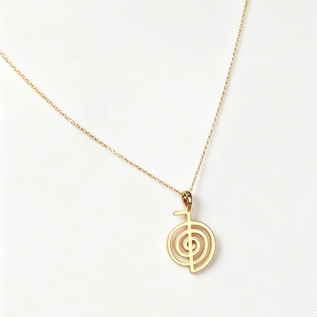 Stainless Steel Reiki Cho Ku Rei Pendant Necklace For Women Trendy Jewelry Healing Energy Yoga Power Necklaces