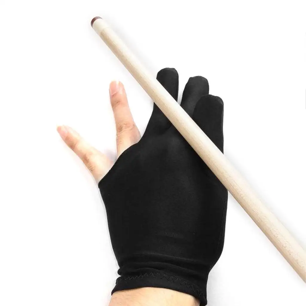 Nylon Snooker Billiard Pool Cue Shooters 3 Fingers Gloves Accessories