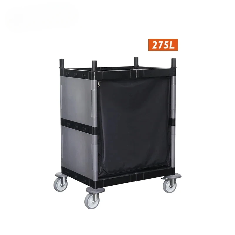 Multifunction heavy duty plastic janitor cart hotel hospital dirty laundry linen housekeeping cleaning trolley