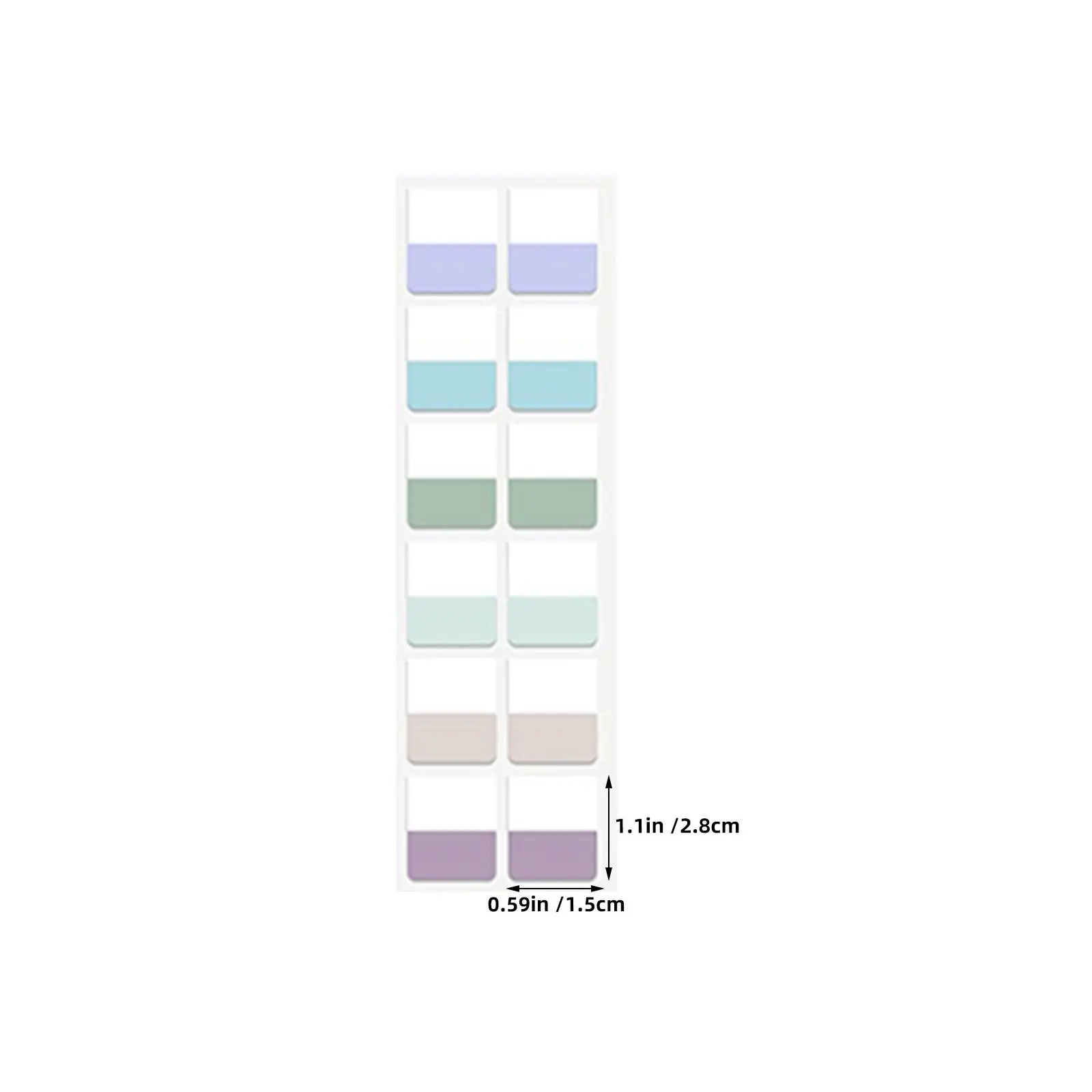 30Sheets Multi-Colored Index Tabs Sticky Bookmarks for Notebooks Journals Binders Writable Surface Strong Adhesion Color Visual
