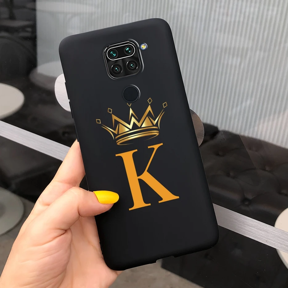 For Redmi Note 9 Case Cute Fashion Crown Letters Back Cover Soft TPU Phone Case For Xiaomi Redmi Note 9 Pro Max Note9 Pro Bumper