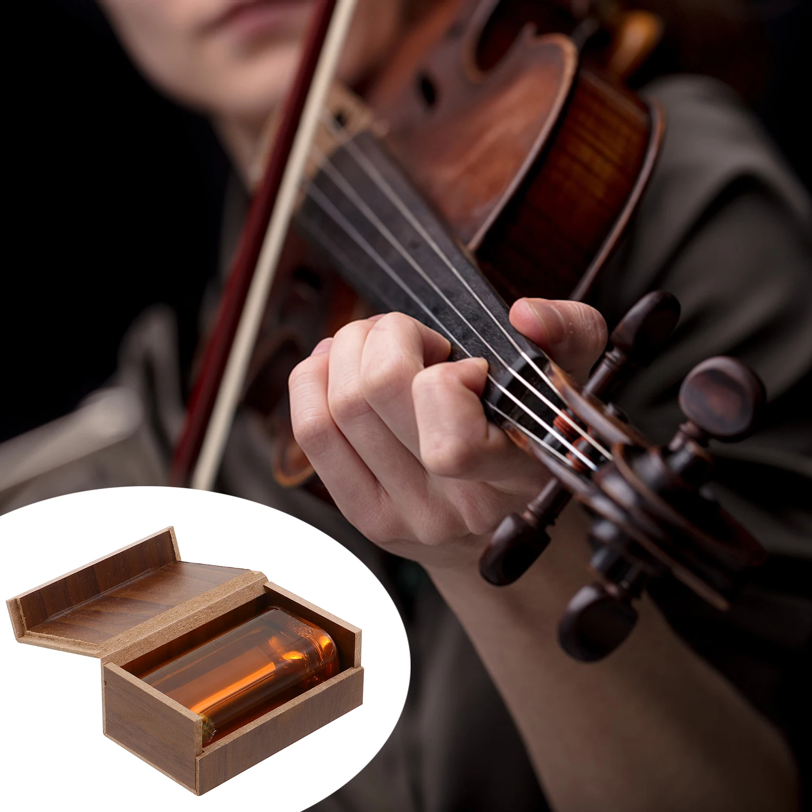 

1 Pack Natural Premium Rosin For Violin Cello Viola Bow String With Wooden Box Gift Family Children Friends