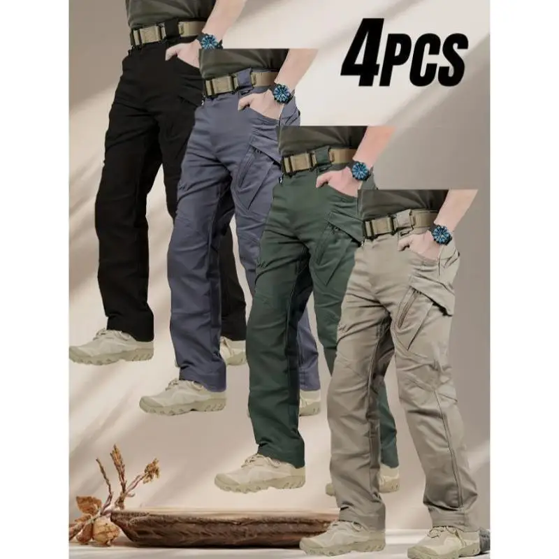 

New Men's Casual Pants High Waist Straight Leg Korean Sle Neutral High Quali Fabric Soldier Pants Suitable for All Gs