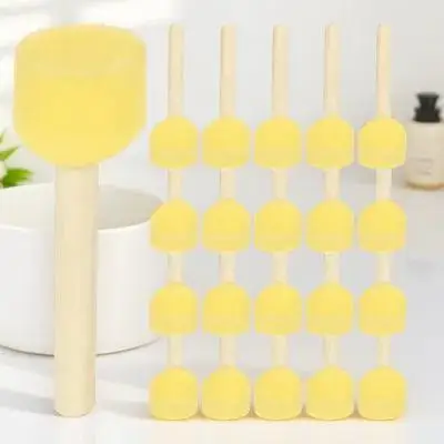 

20pcs Painting Sponge Brush Kids Drawing Tools Wooden Handle Multipurpose Craft Supplies For Children Diy Set