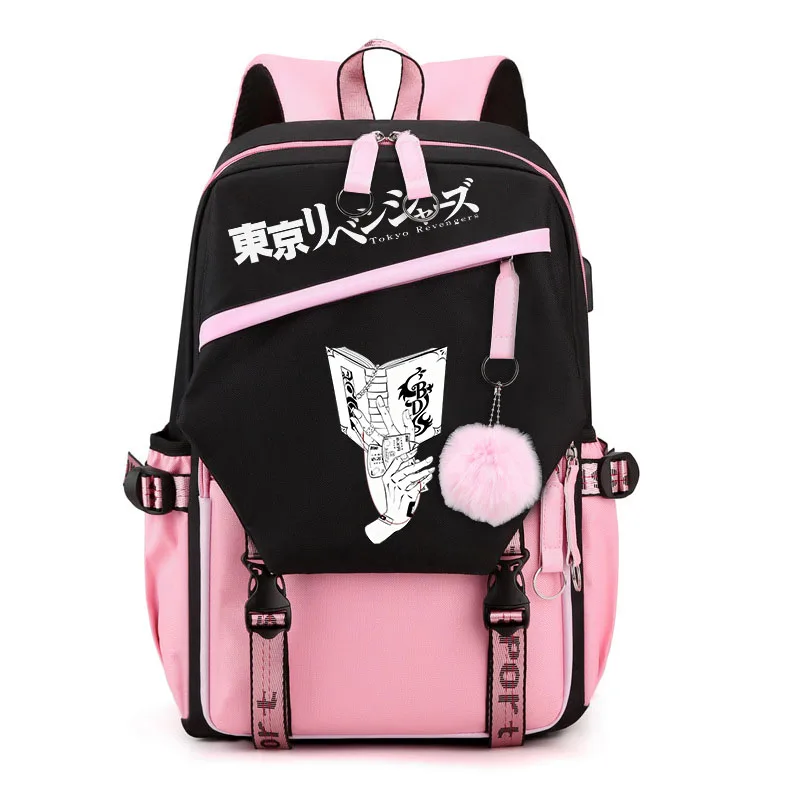 Tokyo Revengers Cartoon Print Mochila, Saco de Escola Estudante Adolescente para Meninos e Meninas, Saco de Viagem ao Ar Livre para Crianças