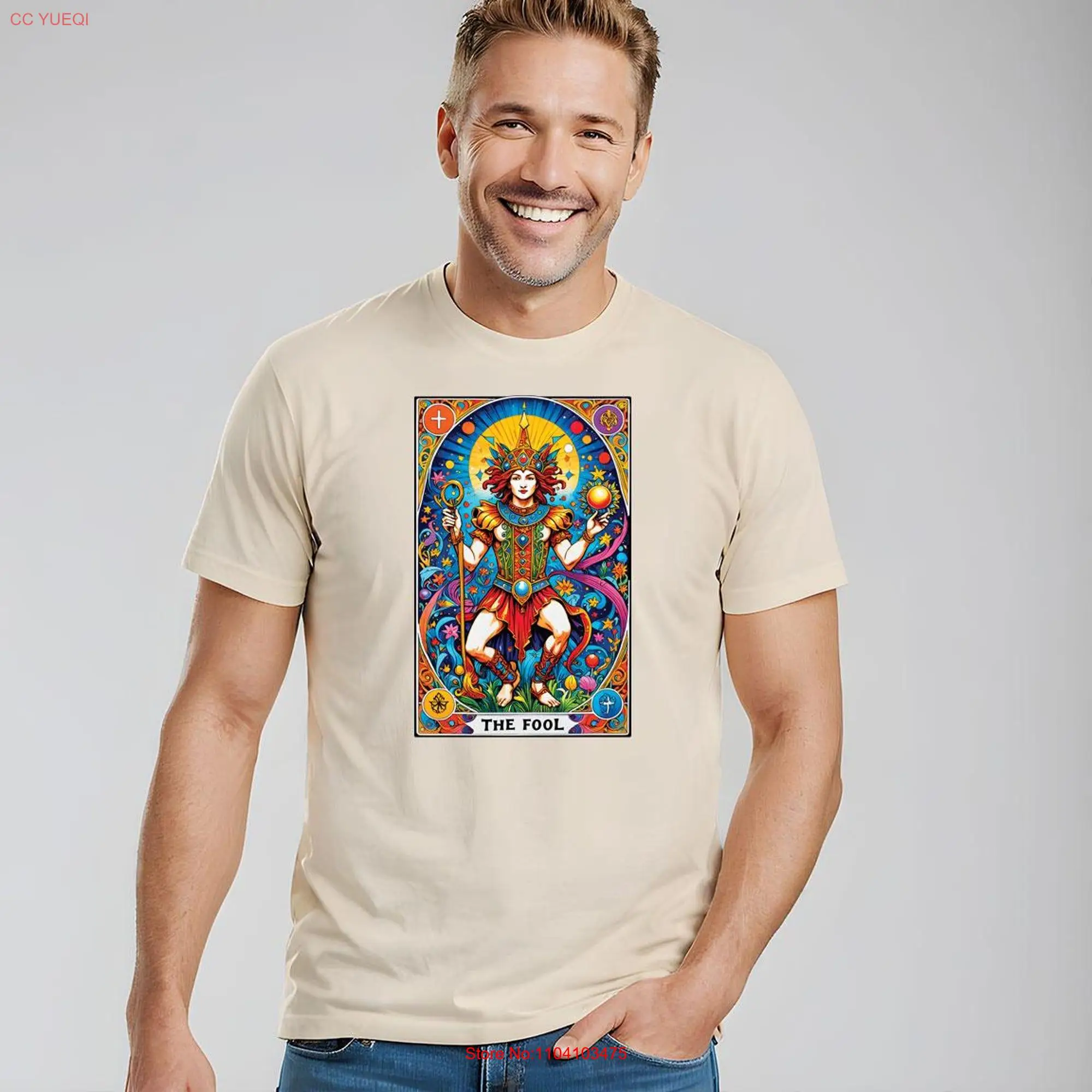 The Fool Tarot T shirt long or short sleeves