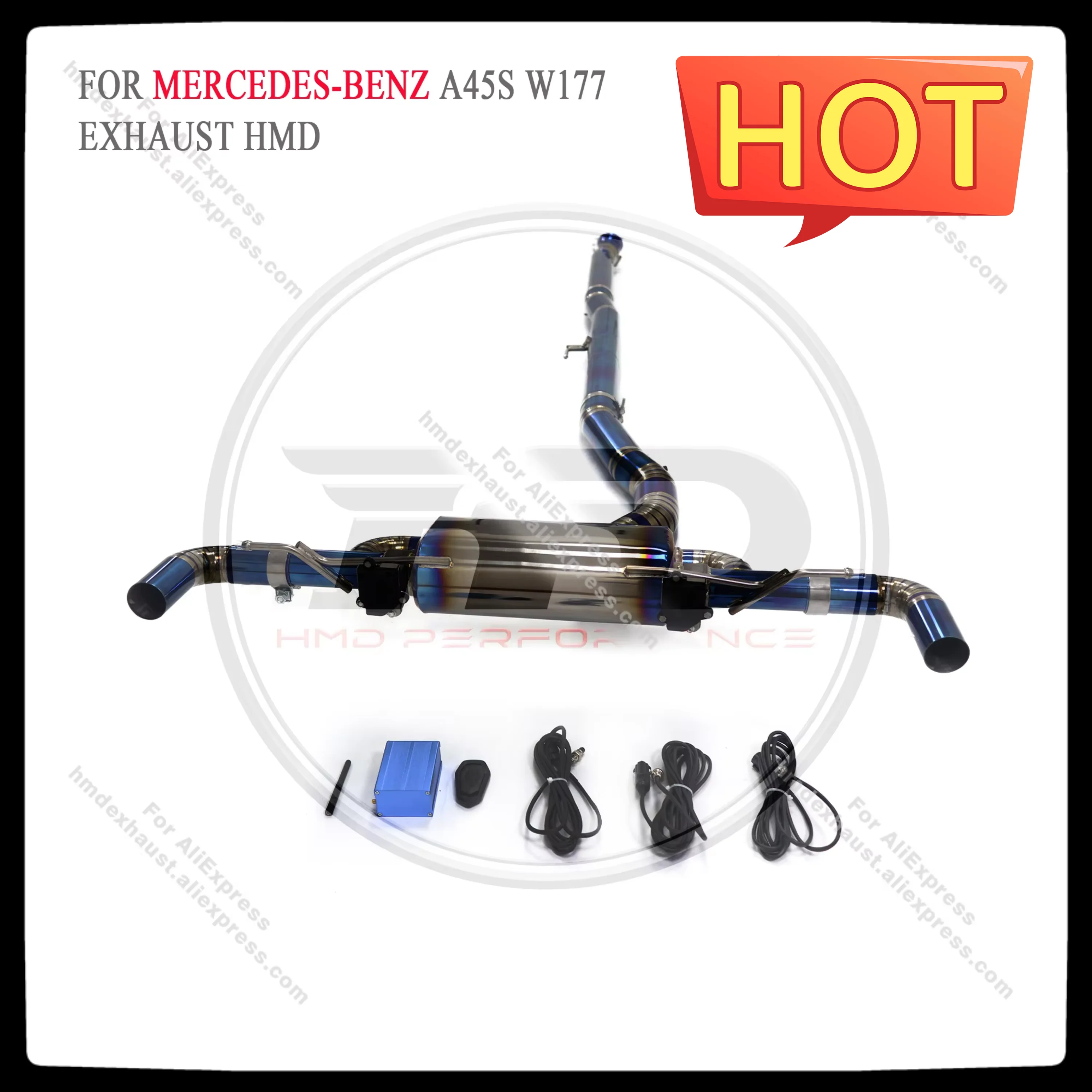 

HMD Titanium Exhaust System Performance Catback for Mercedes Benz AMG A45S W177 2.0T 2019+ Muffler With Valve