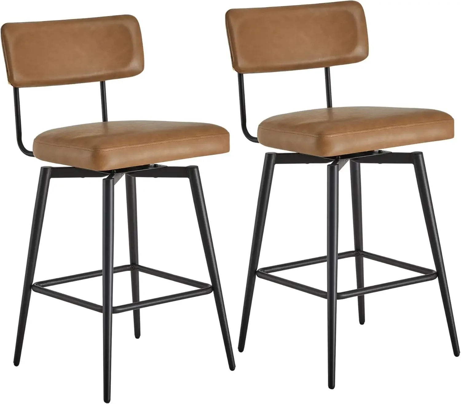 swivel Counter Height Bar Stool Chairs Set of 2, 27.4