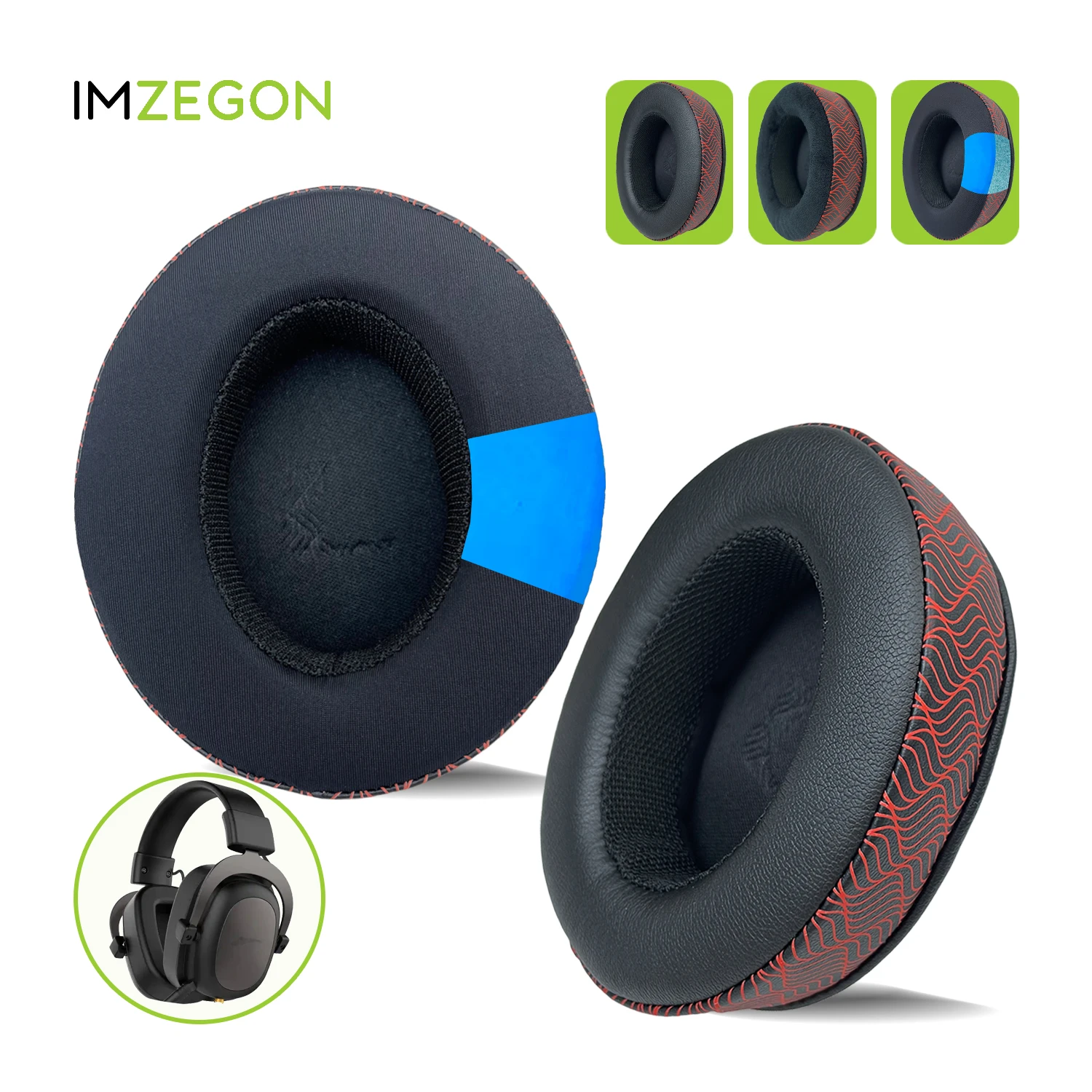 IMZEGON Replacement Earpads for Fantech Sonata MH90 Headphones Change Color Ear Cushion Muffs Sleeve Cover Headband