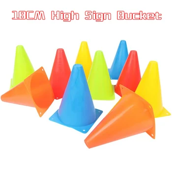 Soccer Training Sign Bucket, Cones Resistentes à Pressão, Marcador, Futebol ao ar livre, Rugby, Acessório Sports, Alta, 18cm, 2 Pcs, 4 Pcs
