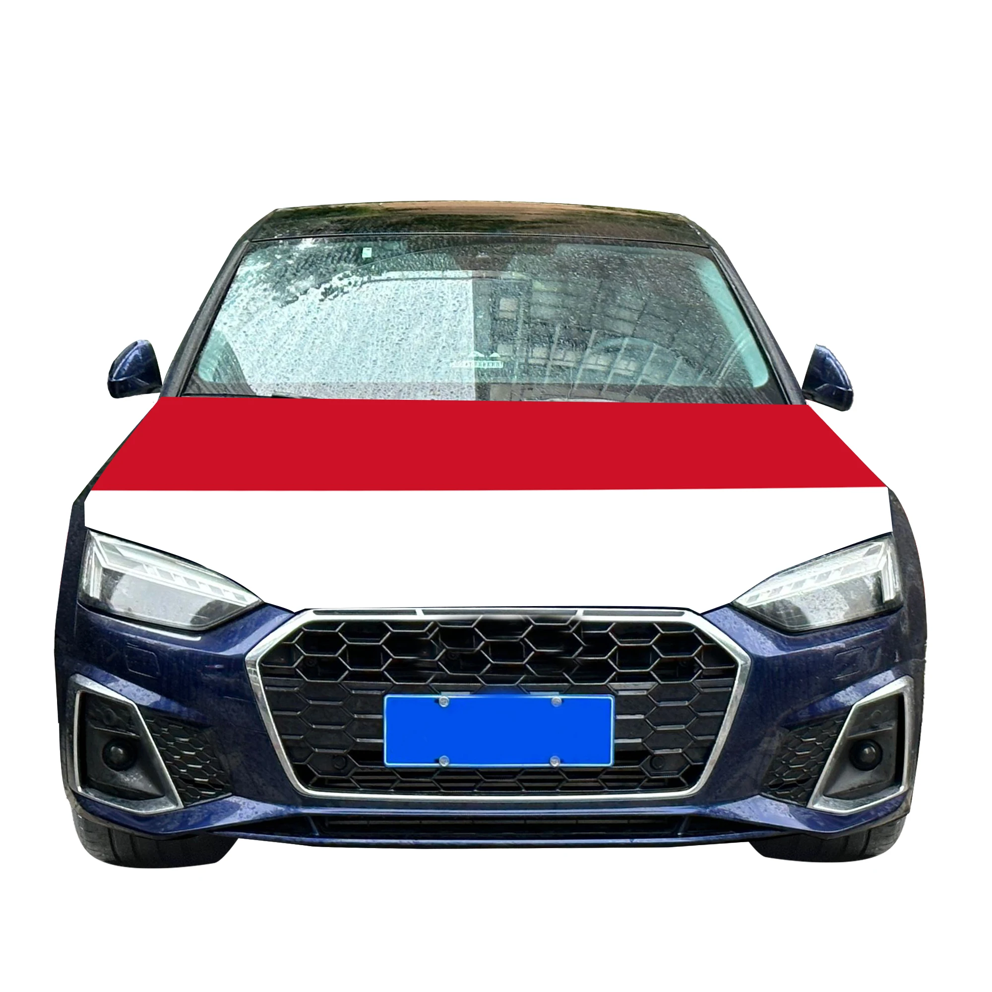 Indonesia Car Hood Cover Flag  Universal Size Elastic Polyester 120x150cm for Car Decor